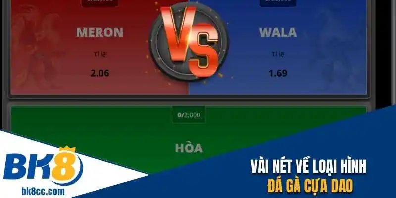 Vài nét nổi bật về loại hình đá gà cựa dao